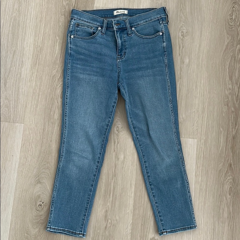 Madewell petite mid rise stovepipe jeans